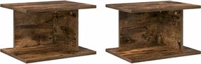 vidaXL Noptieră 2 pcs Stejar fumuriu 40 x 30 x 25 cm Lemn compozit