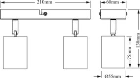 Osram - Lampă spot ELEMENTAL 2xGU10/6W/230V