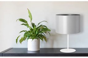 Lampă de masă Duolla CANNES 1xE14/15W/230V d. 20 cm argintiu/alb