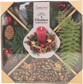 Set creativ DIY CHRISTMAS pentru realizarea de coroane si decoratiuni - variante diverse