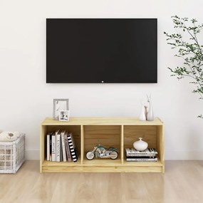 Comoda TV, 104x33x41 cm, lemn masiv de pin 1, Maro