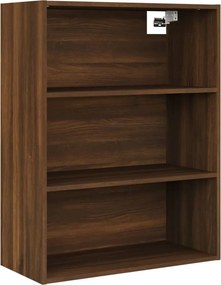 vidaXL Dulap de perete suspendat, stejar maro, 69,5x32,5x90 cm