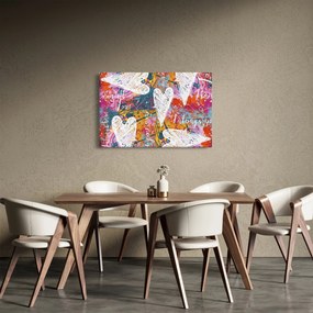 Tablou - Inima pe un fundal abstract (90x60 cm)