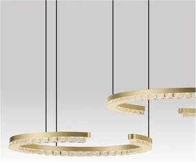 Lustra circulara aluminiu auriu GREAMY D-93cm