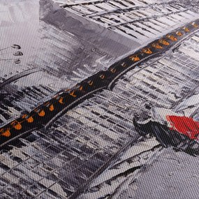 Tablou - Pictură în ulei a orașului II. (90x60 cm)
