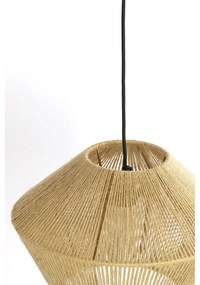 Lustră verde-deschis cu abajur din iută ø 40 cm Fugia – Light &amp; Living