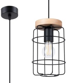 Lustră pe cablu Sollux SL.1263 GOTTO 1xE27/15W/230V negru