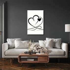 Tablou inimi negre minimaliste