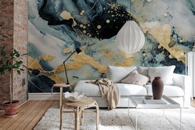 Fototapet, Marble Stream, Blue, Rebel Walls