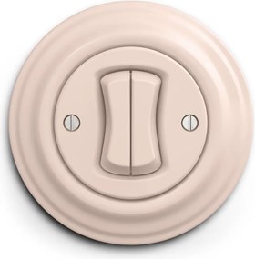 Kliklap - Buton dublu retro cu ramă, roz prăfuit