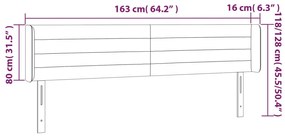 Tablie de pat cu aripioare gri taupe 163x16x78 88 cm textil 1, Gri taupe, 163 x 16 x 78 88 cm