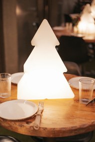 Lampă de podea de Crăciun albă 40cm cu LED solar și RGBW reîncărcabil - Pinus