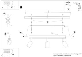 Spot Sollux SL.1288 VERDO 3xGU10/10W/230V alb