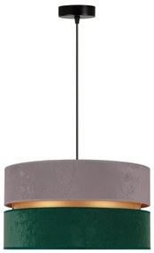 Lustră pe cablu Duolla DUO 1xE27/15W/230V d. 40 cm gri/verde/auriu