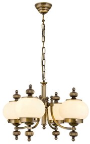 Lustra suspendata eleganta stil clasic Nostalgie 4L patina/ champagne