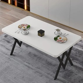 Masa bucatarie texturata, alb, 120x80x75 cm, A0101