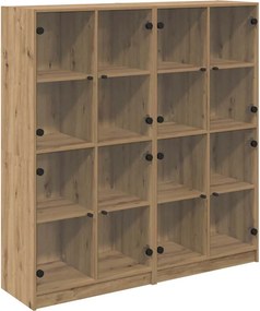 vidaXL Bufet 2 pcs Stejar Artizanal 68 x 37 x 142 cm Lemn compozit