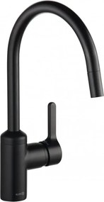 Baterie bucatarie cu dus extractibil Kludi Bingo Star negru mat