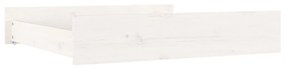 Sertare pentru pat, 2 buc., alb, lemn masiv de pin Alb, 95 x 93 x 18 cm