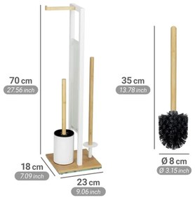 WENKO 26214100 - Set pentru WC RIVALTA 18x70 cm maro/alb