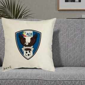 Perna Personalizata ACB Ineu Fotbal, 40x40 cm, Ecru, Husa Detasabila, Perna Inclusa, BEKZ®
