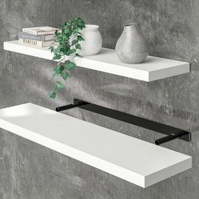 Poliță de perete FIGO + consolă, 90cm, alb Casaria