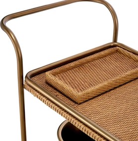 Gheridon, Masuta cu roti din ratan design LUX Pescara