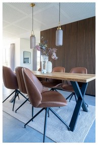 Scaune de dining maro coniac 2 buc. Monte – House Nordic