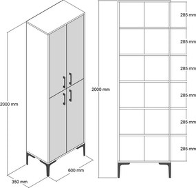 Dulap Berlin White and Gold