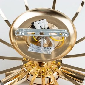 Lustră de cristal aplicată Brilagi CRYSTAL 6xE14/60W/230V auriu