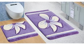 Set de covorașe de baie Ultra Flower mov, 60 x 100 cm, 60 x 50 cm