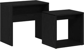 vidaXL Măsuțe de cafea, 2 buc., stejar negru, lemn compozit