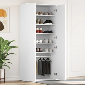 vidaXL Dulap Pantofi Alb 80x39x180 cm Lemn Ingineresc