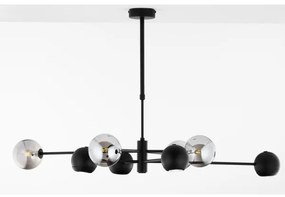 Lustră pe tijă Jupiter 1975 MOKA 4xGU10/10W/230V + 4xG9/10W/230V negru/crom