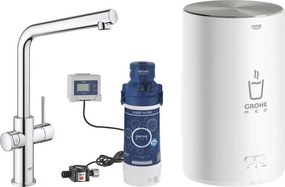 Baterie bucatarie Grohe Red Duo crom pipa tip L si boiler marimea M