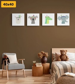 Set tablouri animăluțe cu pană indiană