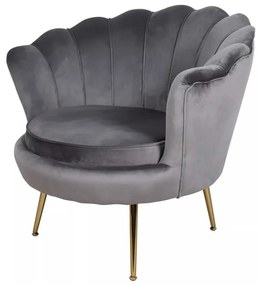 Fotoliu Ionia Velvet, gri