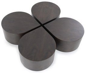 Masa de cafea Jules din furnir de nuc