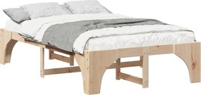 vidaXL Cadru de pat Maro 120 x 200 cm Lemn de pin masiv