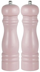 Set de 2 rasnite roz din lemn pentru sare si piper PINK