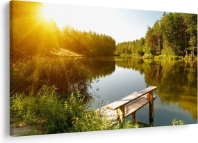 Tablou - Lac la munte (90x60 cm)