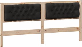 vidaXL Tăblie cap Altele Maro și negru 180 cm Lemn masiv de pin