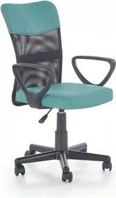 Scaun de birou TIMMY, turcoaz, stofa mesh, 52x59x81/91 cm