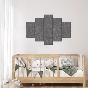 Tablou - Frunze de palmier gri (150x105 cm)