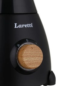 Blender Laretti LR-FP7325, 500W, 1.5 L, Lame din otel inoxidabil, 2 viteze + puls, Mecanism de blocare, Negru