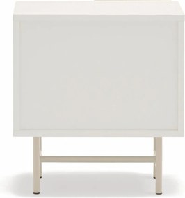 Noptieră bej/crem cu rafturi cu aspect mat Nube – Teulat