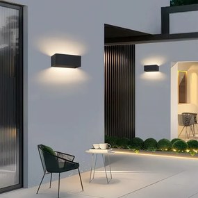 Brilagi - Aplică LED de perete pentru exterior DONNANI LED/7W/230V 20 cm neagră IP44
