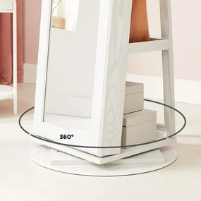 Dulap depozitare bijuterii cu oglinda 10, 38 x 38 x 161 cm