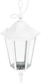 Lustră de exterior pe lanț 1xE27/60W/230V IP44 alb