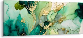 Tablou - Abstractizare verde (120x50 cm)